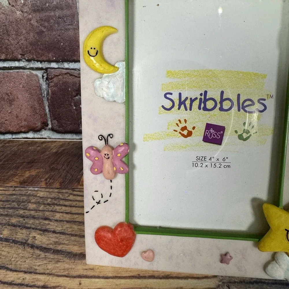''I Love My Mommy'' Skribbles RUSS Picture Photo Frame Ceramic Holds 4 x 6